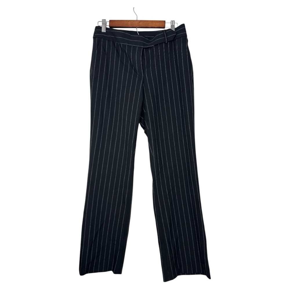 LOFT Black Pinstripe Trousers Size 6